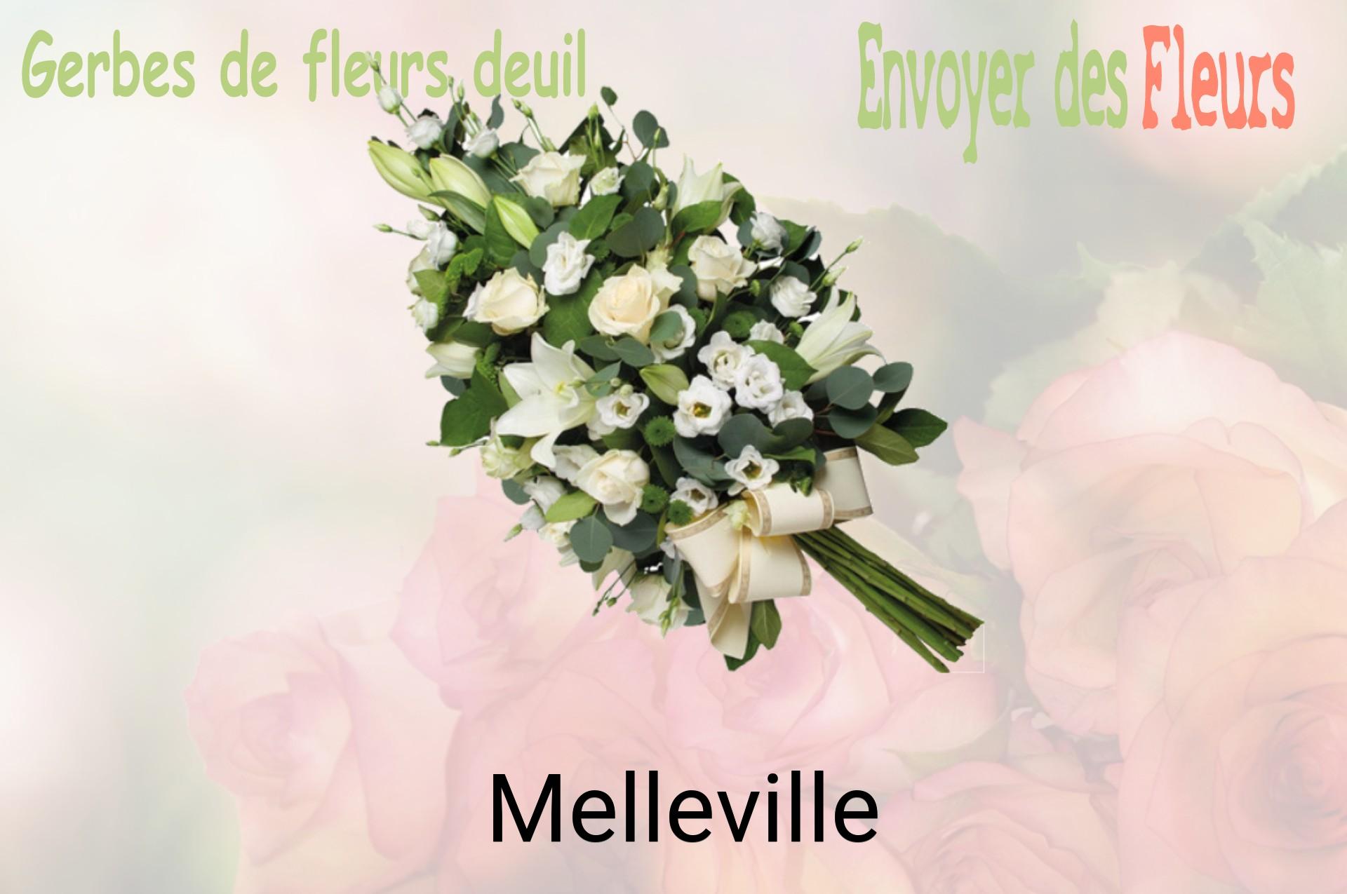 Gerbe de fleurs de deuil livrée à Melleville